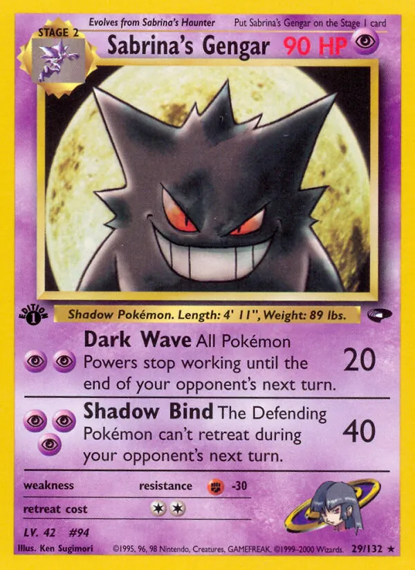 29-1ED Sabrina's Gengar – Gym Challenge