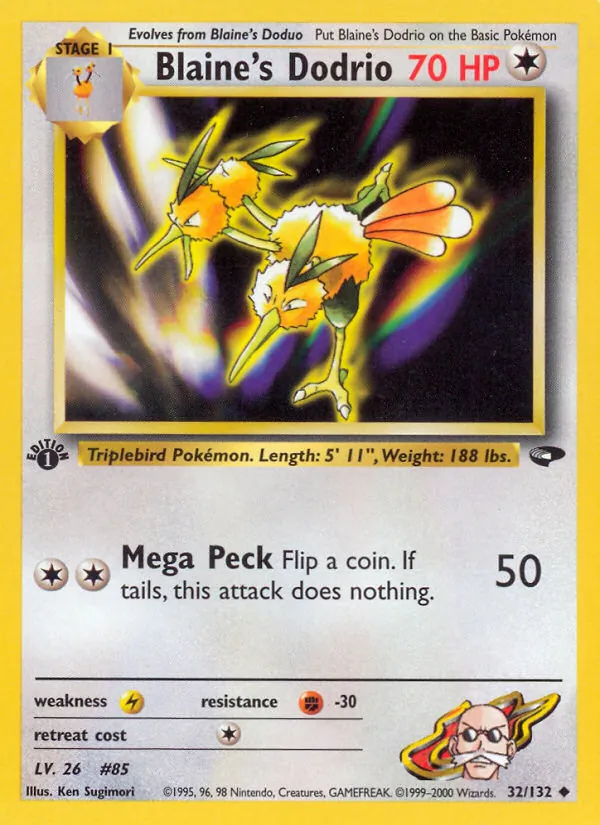 32-1ED Blaine's Dodrio – Gym Challenge