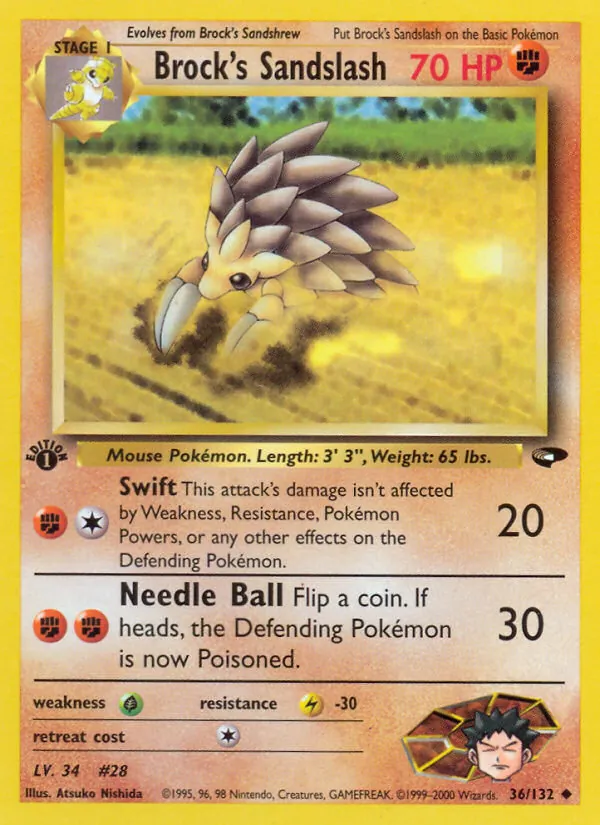 36-1ED Brock's Sandslash – Gym Challenge