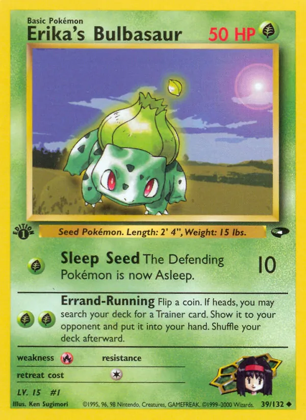 39-1ED Erika's Bulbasaur – Gym Challenge