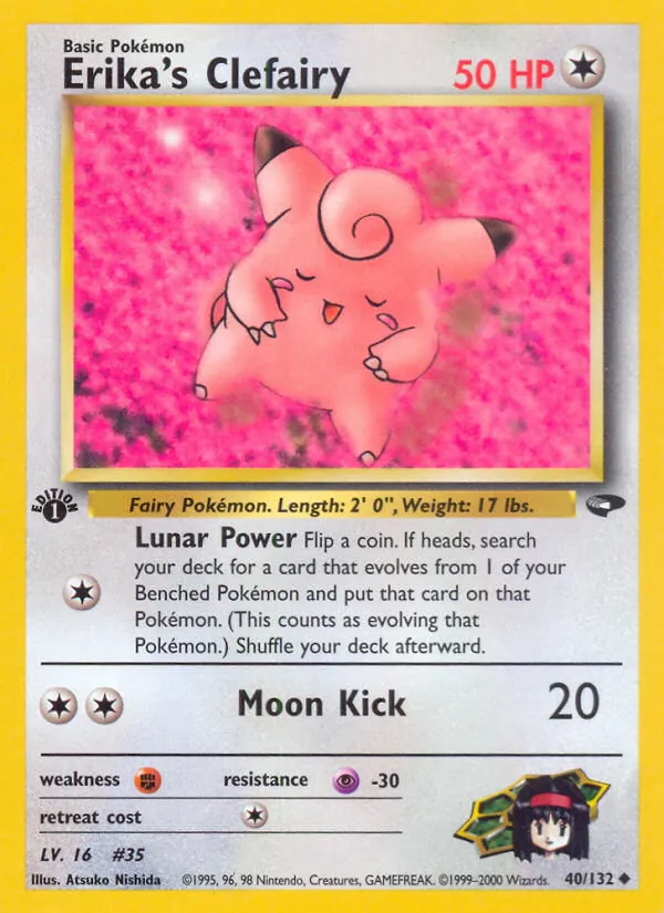 40-1ED Erika's Clefairy – Gym Challenge