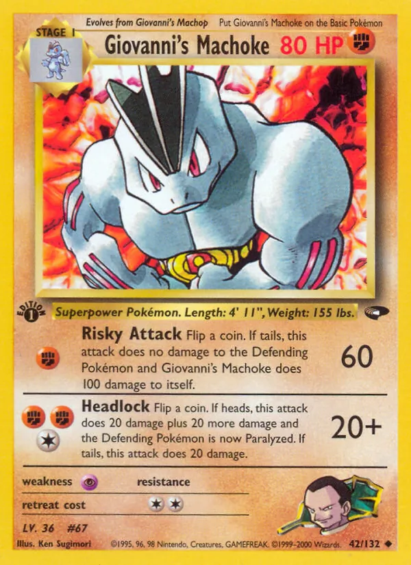 42-1ED Giovanni's Machoke – Gym Challenge