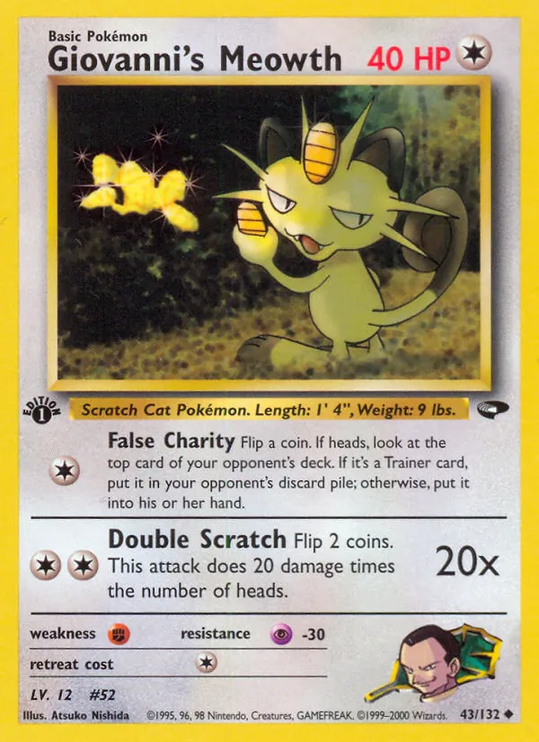 43-1ED Giovanni's Meowth – Gym Challenge
