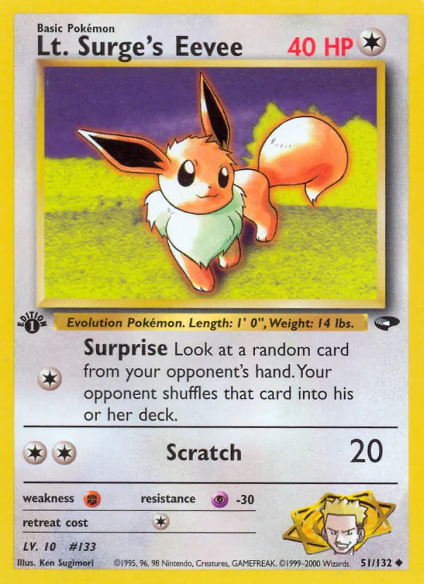 51-1ED Lt. Surge's Eevee – Gym Challenge
