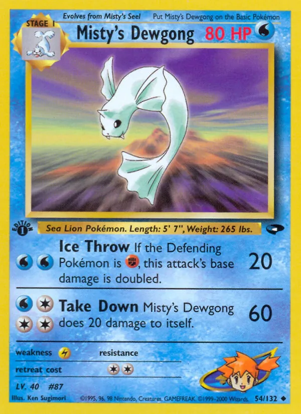 54-1ED Misty's Dewgong – Gym Challenge