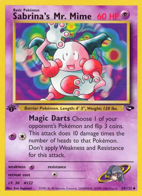 59-1ED Sabrina's Mr. Mime – Gym Challenge