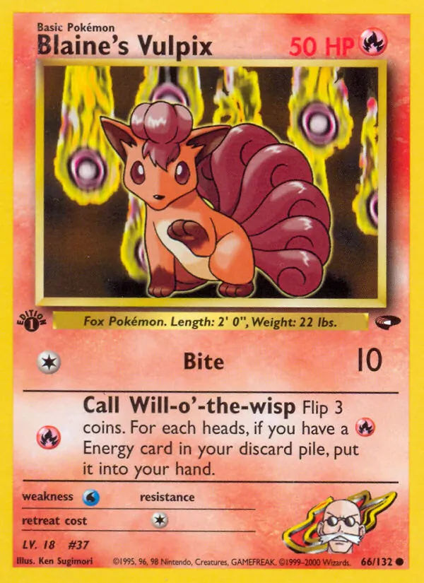 66-1ED Blaine's Vulpix – Gym Challenge