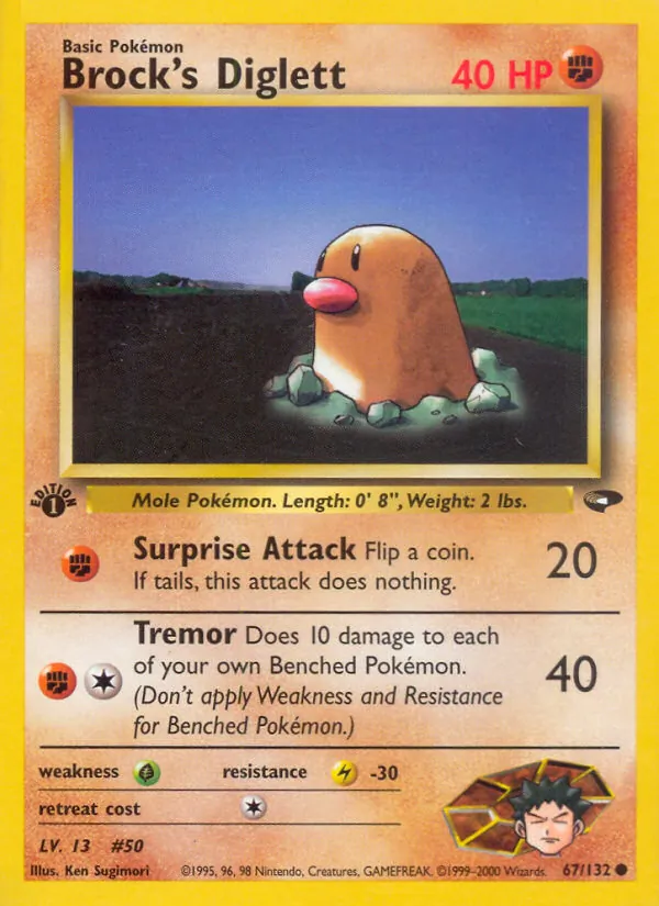 67-1ED Brock's Diglett – Gym Challenge