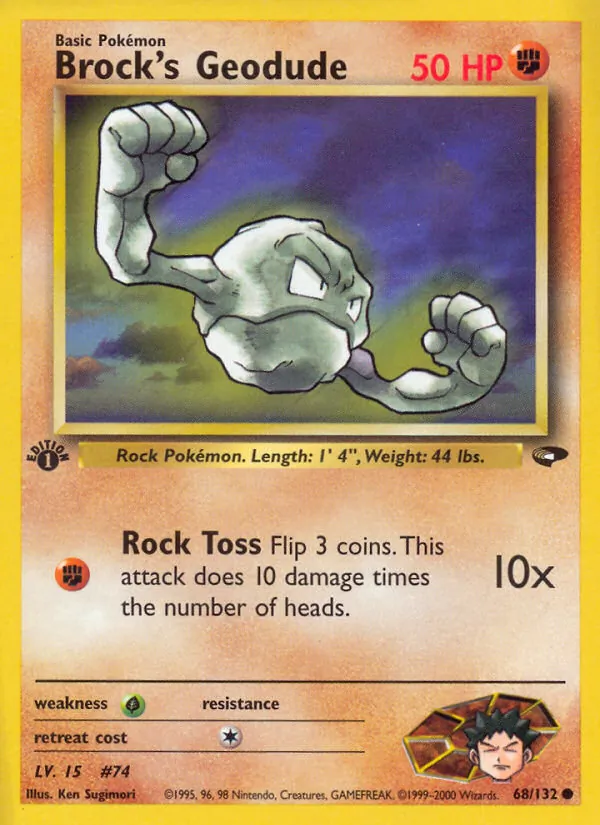 68-1ED Brock's Geodude – Gym Challenge