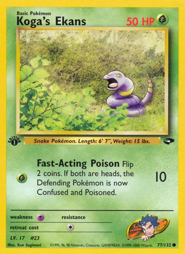 77-1ED Koga's Ekans – Gym Challenge