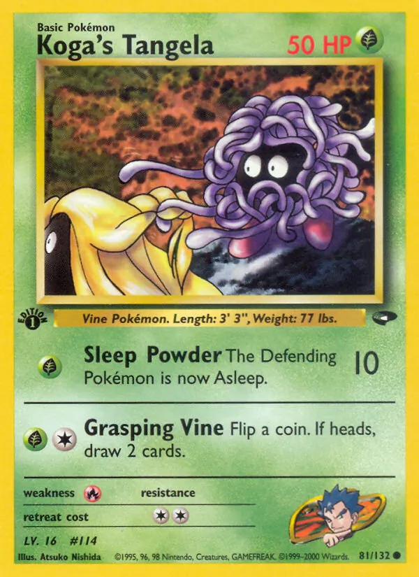 81-1ED Koga's Tangela – Gym Challenge