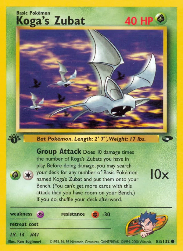83-1ED Koga's Zubat – Gym Challenge