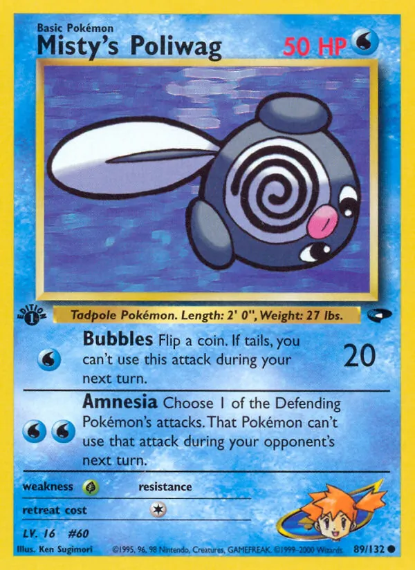 89-1ED Misty's Poliwag – Gym Challenge