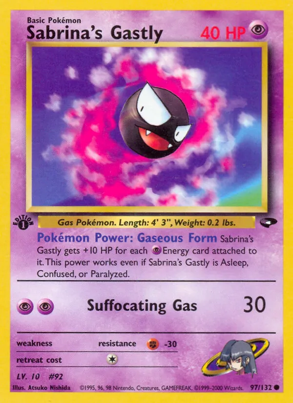 97-1ED Sabrina's Gastly – Gym Challenge