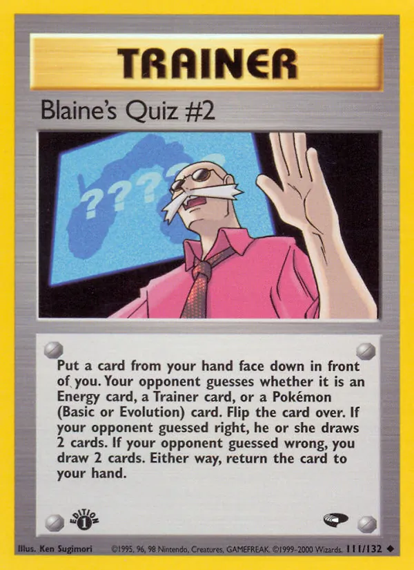 111 Blaine's Quiz #2 – Gym Challenge