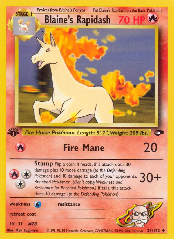 33 Blaine's Rapidash – Gym Challenge
