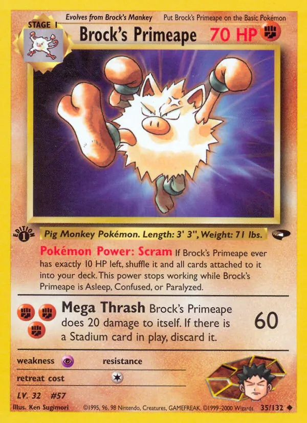 35 Brock's Primeape – Gym Challenge