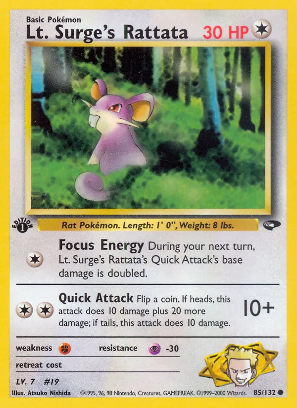 85 Lt. Surge's Rattata – Gym Challenge