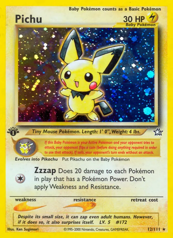 12-1ED Pichu – Neo Genesis