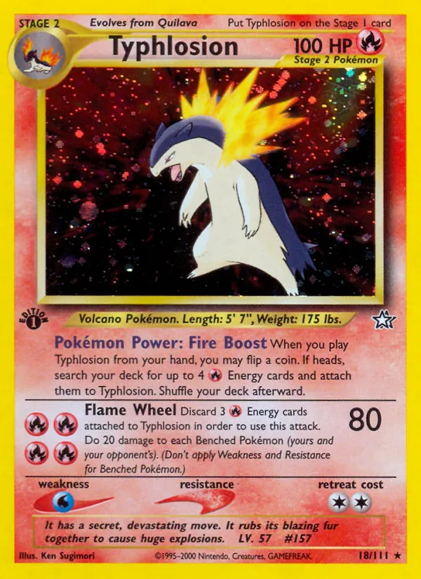18-1ED Typhlosion – Neo Genesis