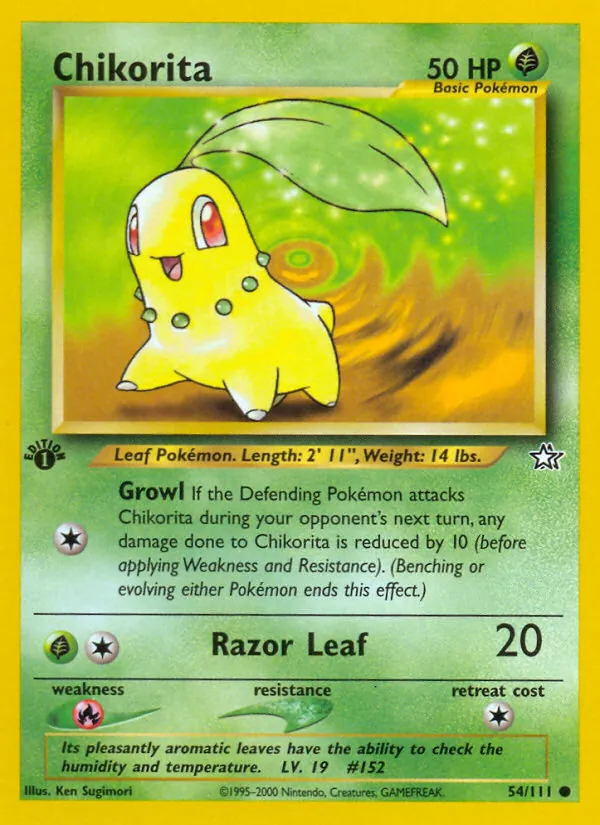 54-1ED Chikorita – Neo Genesis