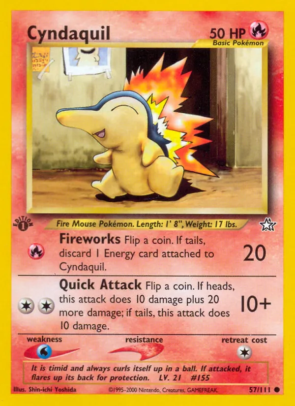 57-1ED Cyndaquil – Neo Genesis