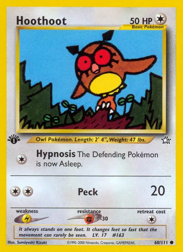 60-1ED Hoothoot – Neo Genesis