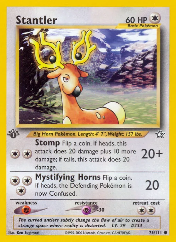 76-1ED Stantler – Neo Genesis