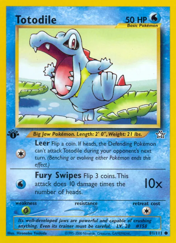 81-1ED Totodile – Neo Genesis