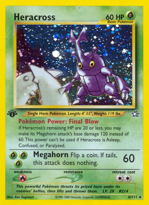 6 Heracross – Neo Genesis