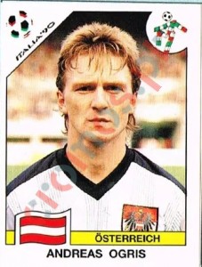 72 Andreas Ogris – FIFA World Cup Italia 1990 Panini