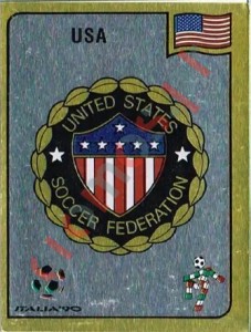 95 Unated States Soccer Federation emblem – FIFA World Cup Italia 1990 Panini