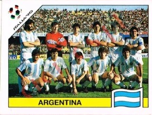 117 Team photo Argentina – FIFA World Cup Italia 1990 Panini