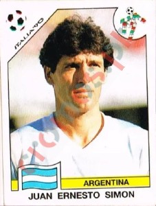 119 Juan Ernesto Simon – FIFA World Cup Italia 1990 Panini