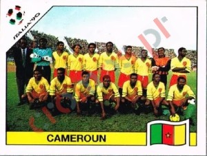 172 Team photo Cameroun – FIFA World Cup Italia 1990 Panini