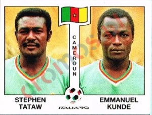 174 Stephen Tataw / Emmanuel Kunde – FIFA World Cup Italia 1990 Panini