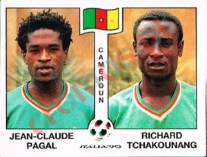 176 Jean-Claude Pagal / Richard Tchakounang – FIFA World Cup Italia 1990 Panini