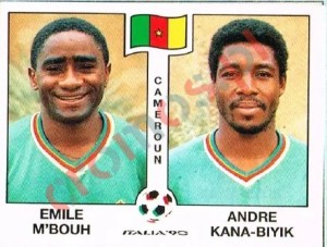 177 Emile M'Bouh / Andre Kana-Biyik – FIFA World Cup Italia 1990 Panini