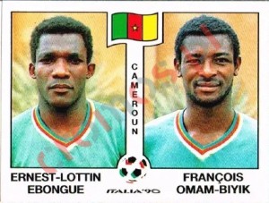 179 Ernest-Lottin Ebongue / Francois Omam-Biyik – FIFA World Cup Italia 1990 Panini