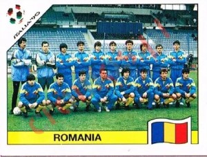 155 Team photo Romania – FIFA World Cup Italia 1990 Panini