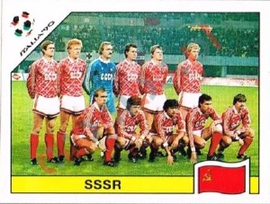 136 Team photo SSSR – FIFA World Cup Italia 1990 Panini