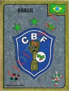 191 Confederacao Brasileira de Futebol emblem – FIFA World Cup Italia 1990 Panini