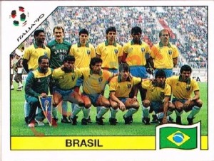 194 Team photo Brasil – FIFA World Cup Italia 1990 Panini
