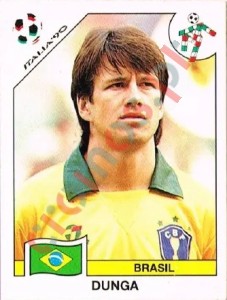 203 Dunga (Carlos Caetano Bledorn Verri) – FIFA World Cup Italia 1990 Panini