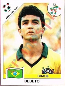 206 Bebeto (Jose Roberto Gama de Oliveira) – FIFA World Cup Italia 1990 Panini