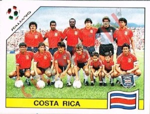 181 Team photo Costa Rica – FIFA World Cup Italia 1990 Panini