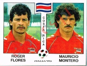 185 Roger Flores / Mauricio Montero – FIFA World Cup Italia 1990 Panini