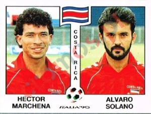 187 Hector Marchena / Alvaro Solano – FIFA World Cup Italia 1990 Panini