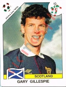 217 Gary Gillespie – FIFA World Cup Italia 1990 Panini