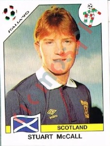 224 Stuart McCall – FIFA World Cup Italia 1990 Panini